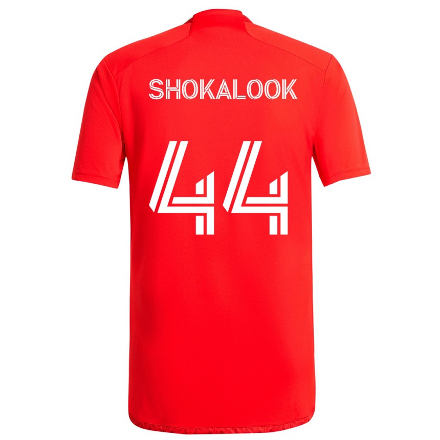 Men Football Jason Shokalook #44 Red White Home Jersey 2024/25 T-Shirt