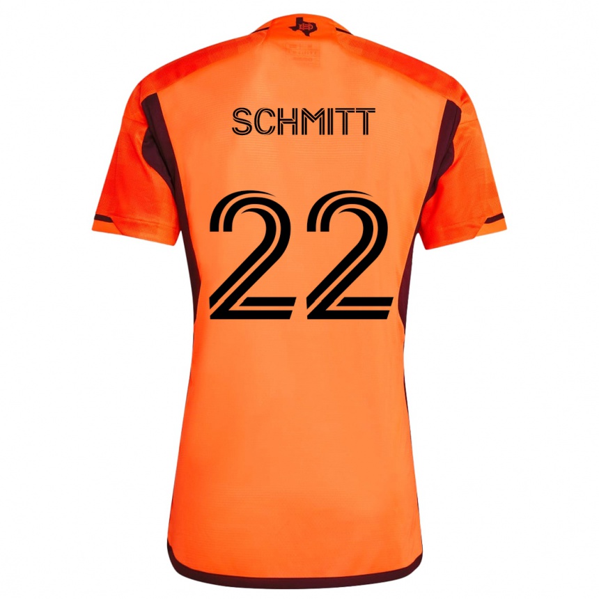 Men Football Tate Schmitt #22 Orange Black Home Jersey 2024/25 T-Shirt