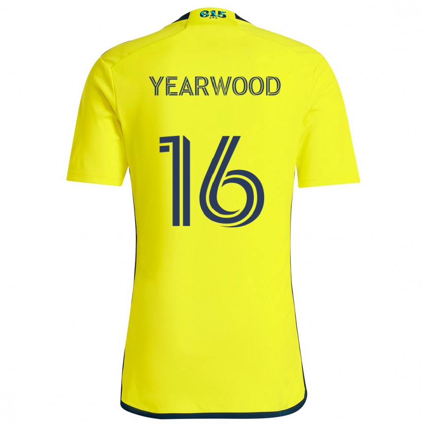 Men Football Dru Yearwood #16 Yellow Blue Home Jersey 2024/25 T-Shirt