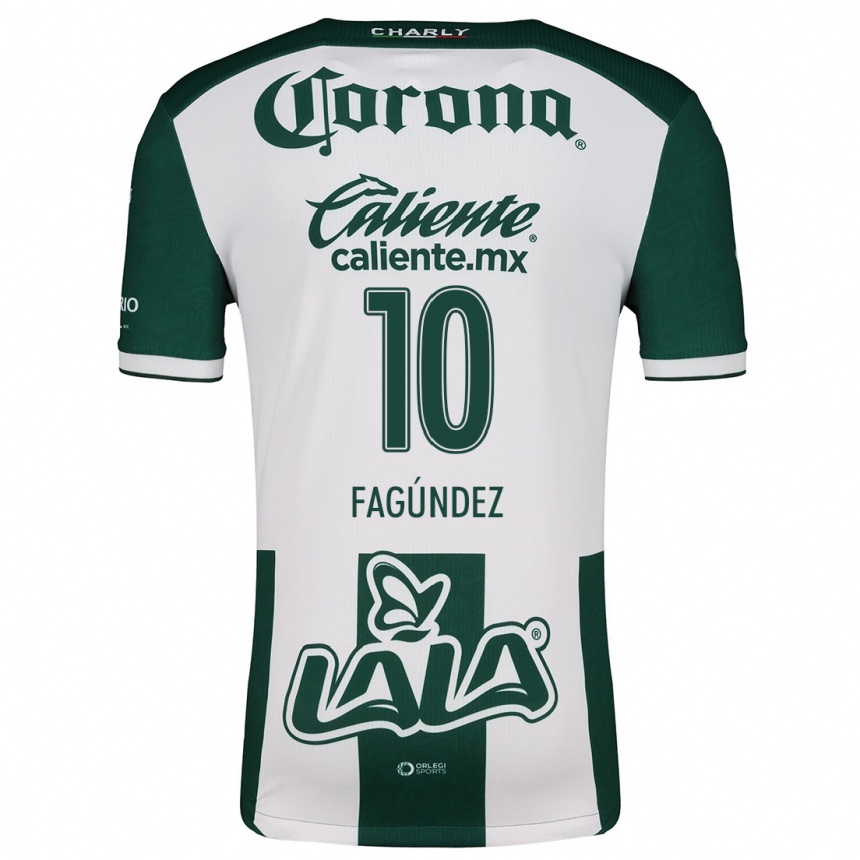 Men Football Franco Fagúndez #10 Green White Home Jersey 2024/25 T-Shirt