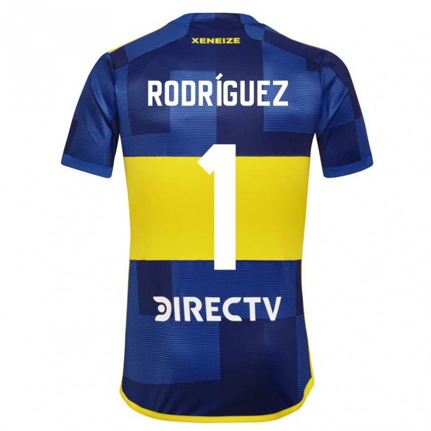 Men Football Fernando Rodríguez #1 Blue Yellow Home Jersey 2024/25 T-Shirt