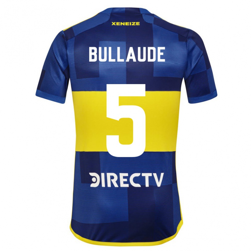 Men Football Ezequiel Bullaude #5 Blue Yellow Home Jersey 2024/25 T-Shirt