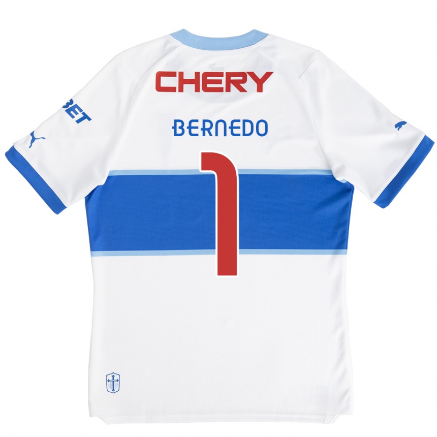 Men Football Vicente Bernedo #1 White Blue Home Jersey 2024/25 T-Shirt