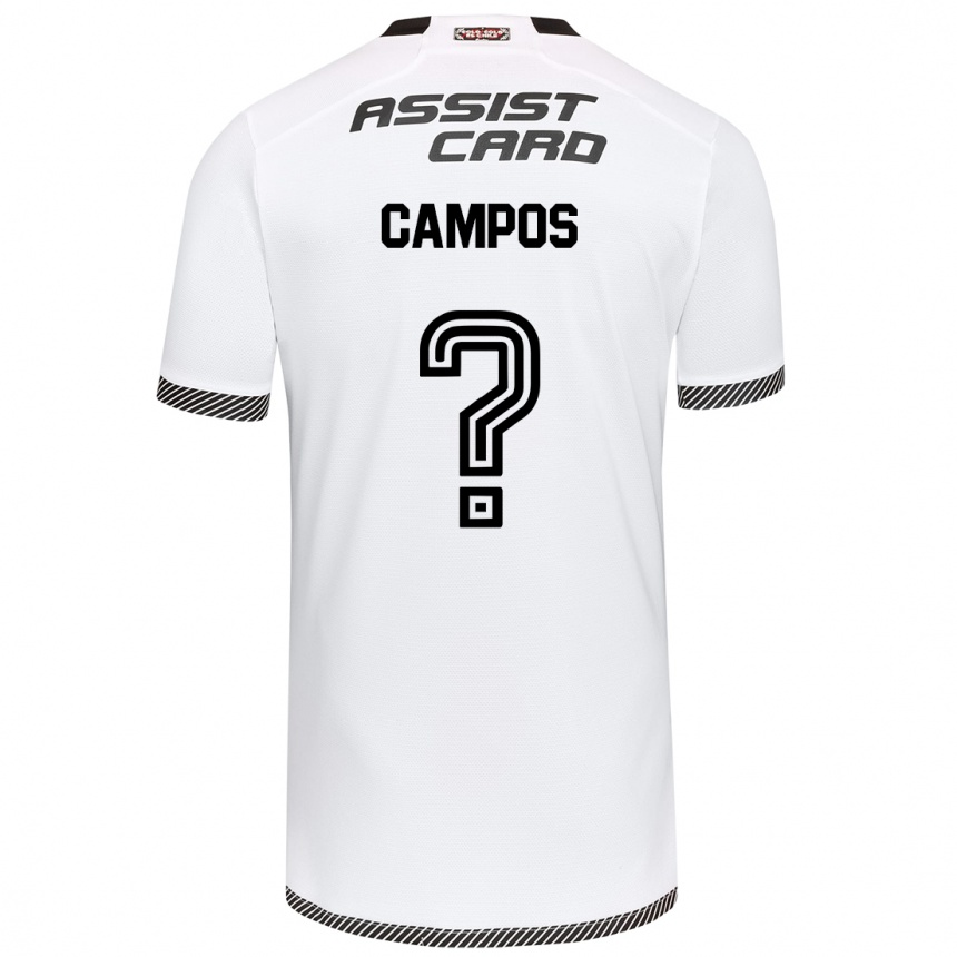 Men Football Víctor Campos #0 White Black Home Jersey 2024/25 T-Shirt