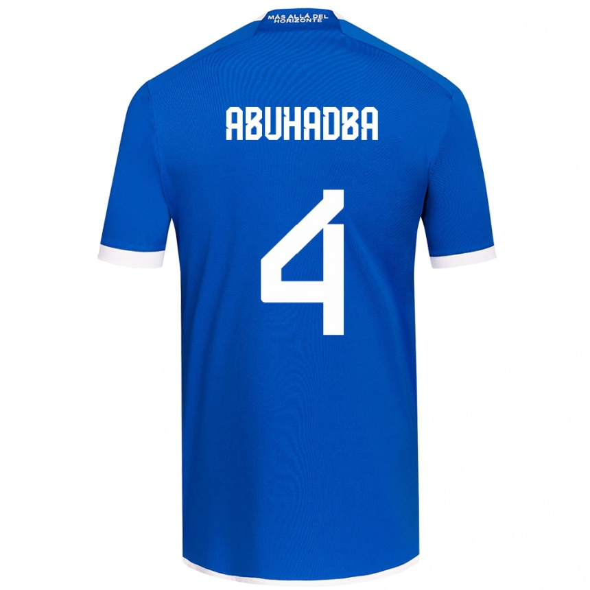 Men Football Zacarías Abuhadba #4 Blue White Home Jersey 2024/25 T-Shirt