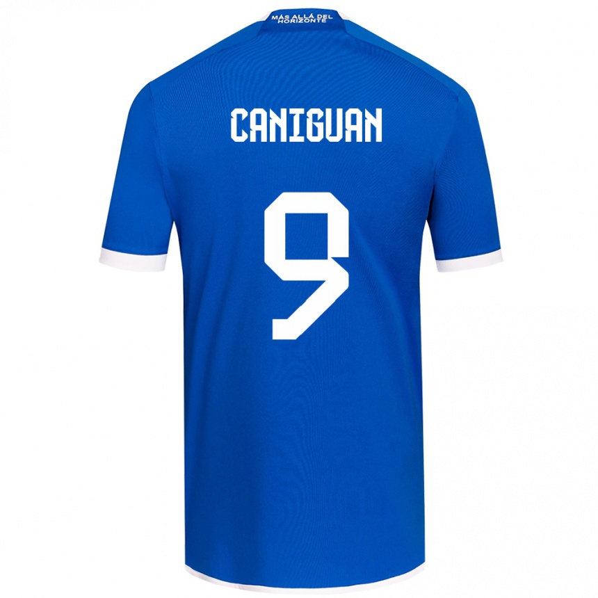 Men Football Franchesca Caniguán #9 Blue White Home Jersey 2024/25 T-Shirt