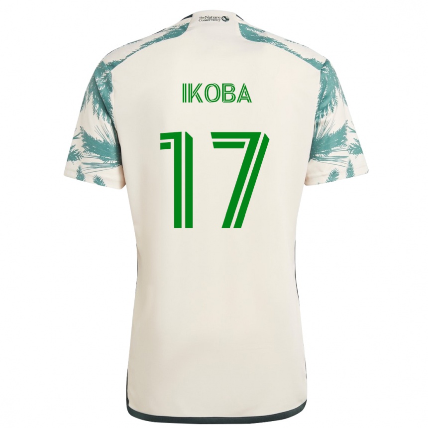 Men Football Tega Ikoba #17 Beige Brown Away Jersey 2024/25 T-Shirt