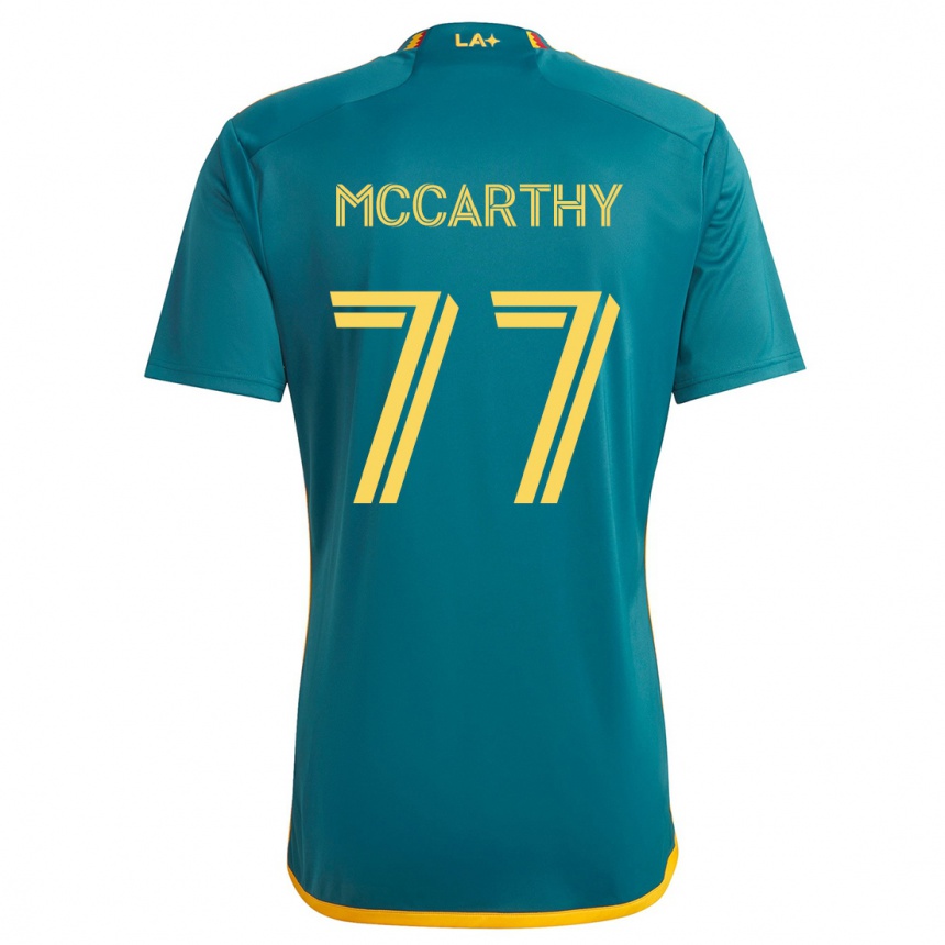 Men Football John Mccarthy #77 Green Yellow Away Jersey 2024/25 T-Shirt