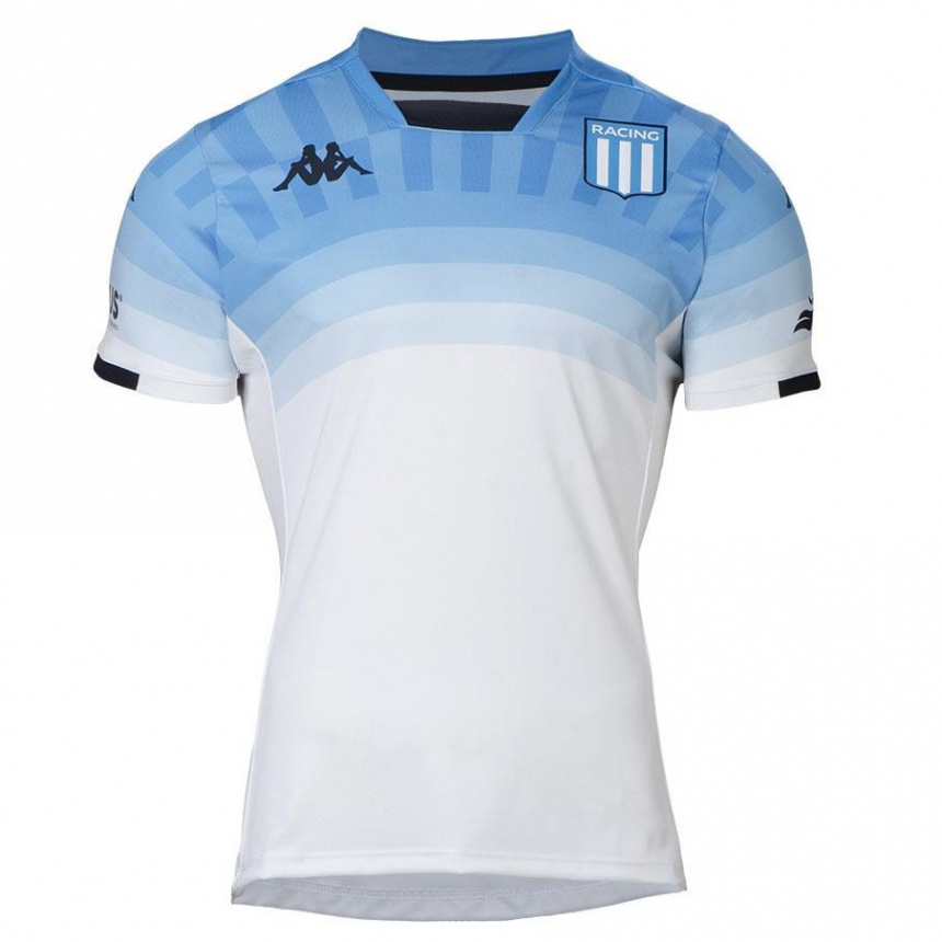 Men Football Matías Bergara #0 White Blue Black Away Jersey 2024/25 T-Shirt