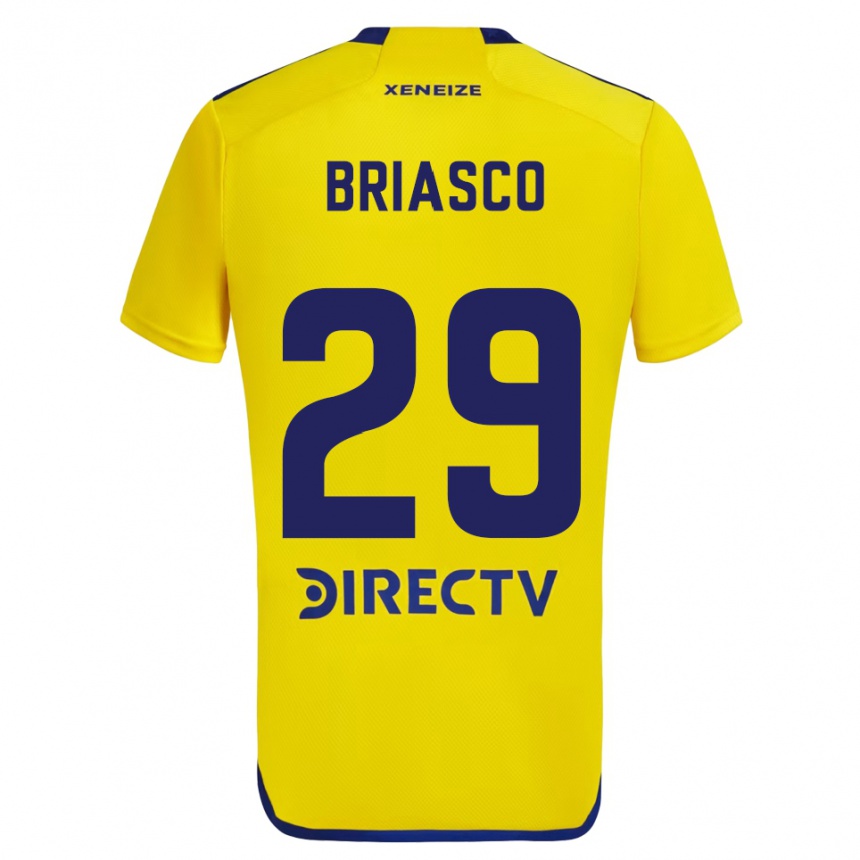 Men Football Norberto Briasco #29 Yellow Blue Away Jersey 2024/25 T-Shirt