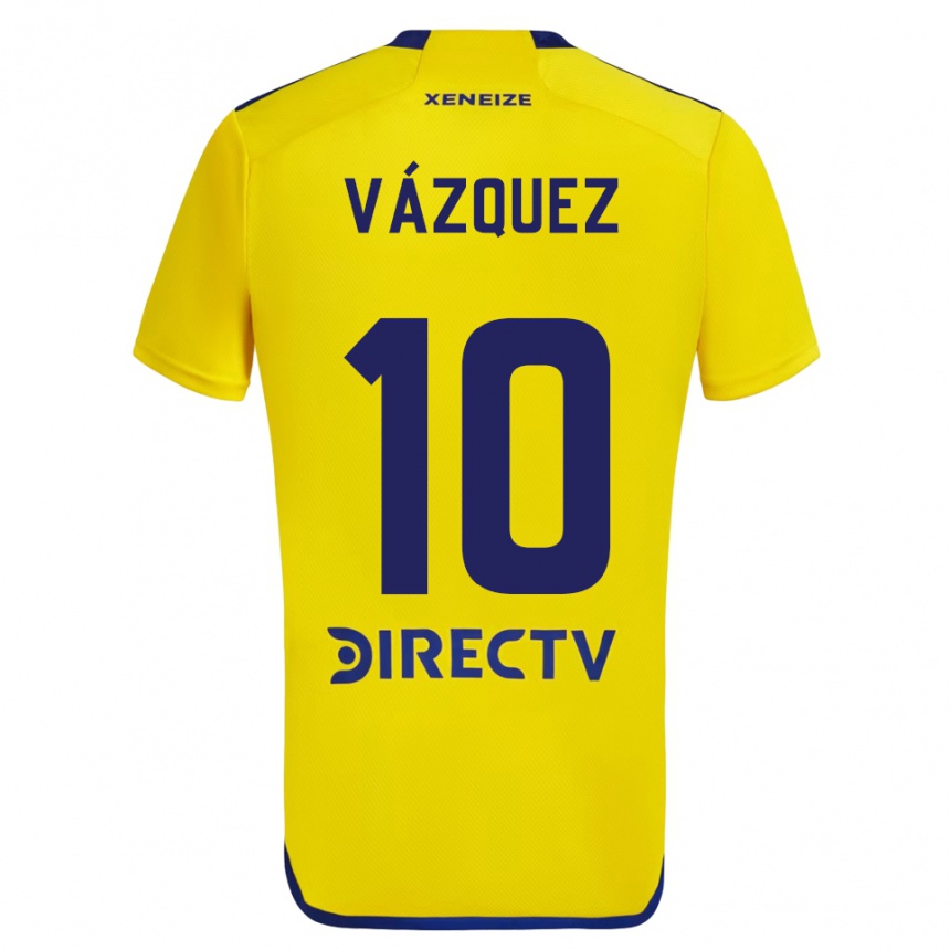 Men Football Lucas Vázquez #10 Yellow Blue Away Jersey 2024/25 T-Shirt