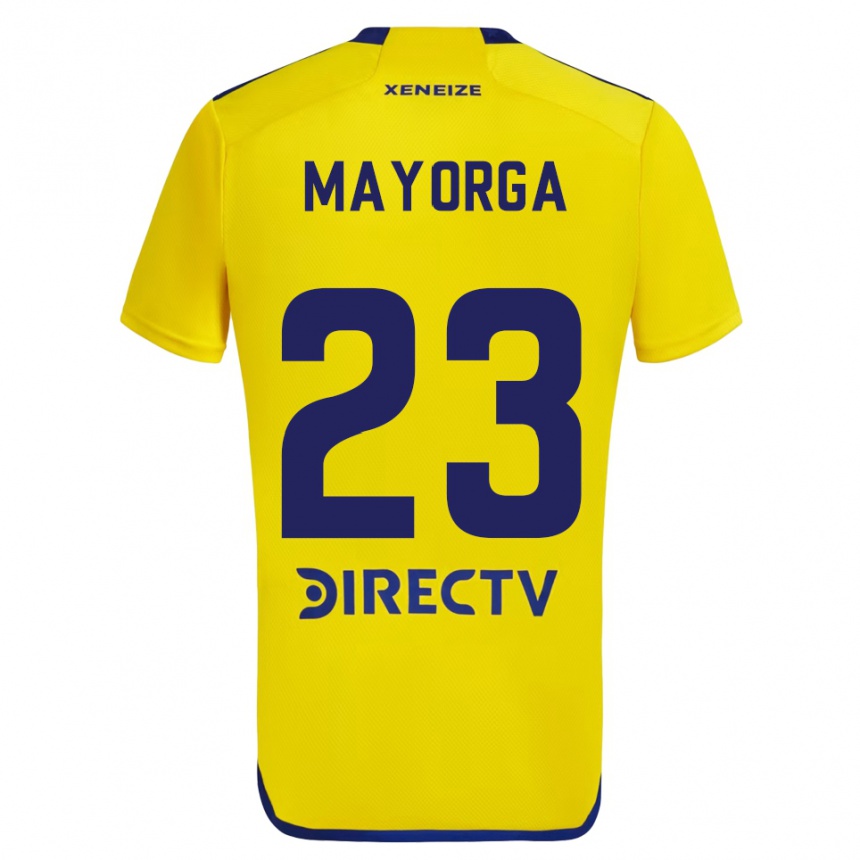 Men Football Miriam Mayorga #23 Yellow Blue Away Jersey 2024/25 T-Shirt