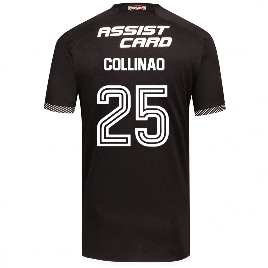 Men Football Margarita Collinao #25 Black White Away Jersey 2024/25 T-Shirt