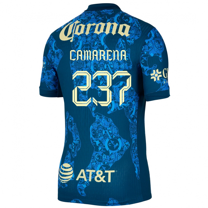 Men Football Santiago Camarena #237 Blue Yellow Away Jersey 2024/25 T-Shirt