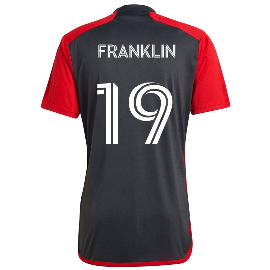 Women Football Kobe Franklin #19 Grayn Red Home Jersey 2024/25 T-Shirt