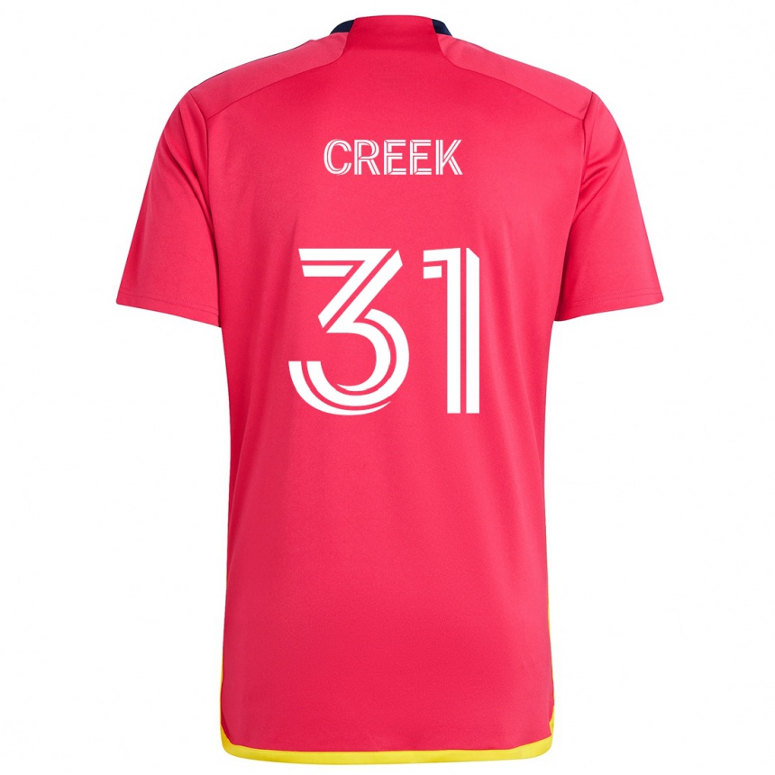 Women Football Michael Creek #31 Red Blue Home Jersey 2024/25 T-Shirt