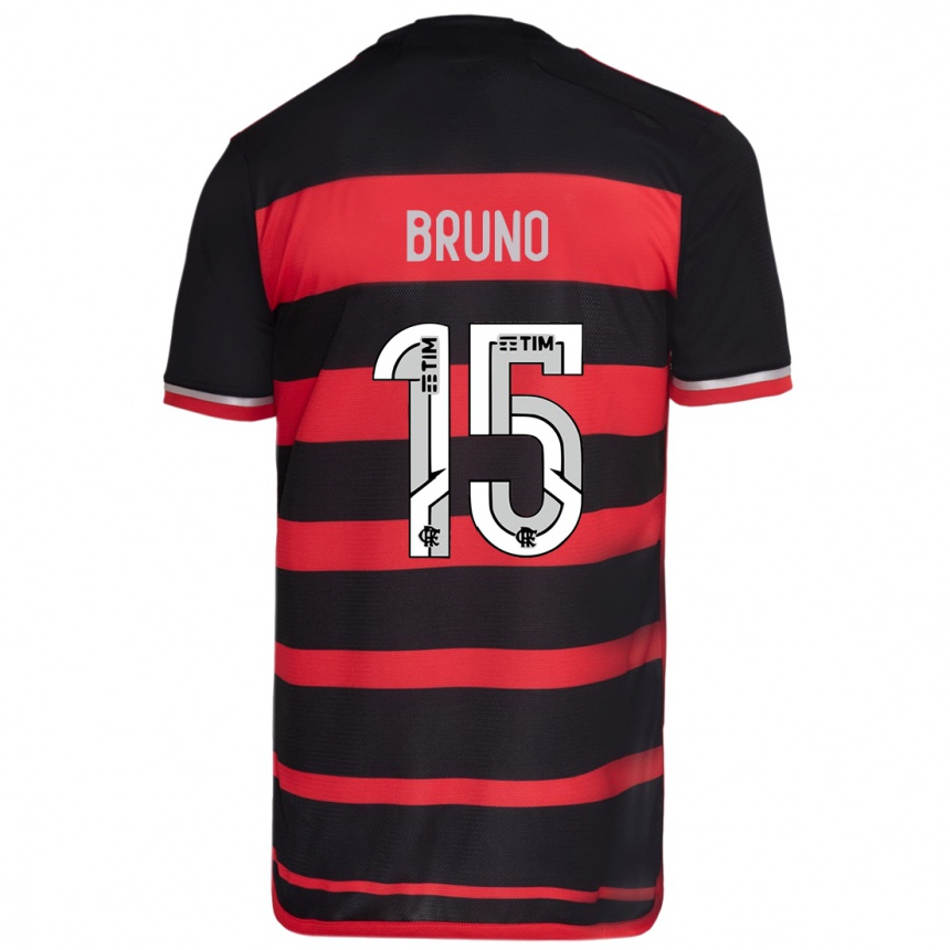 Women Football Fabrício Bruno #15 Red Black Home Jersey 2024/25 T-Shirt