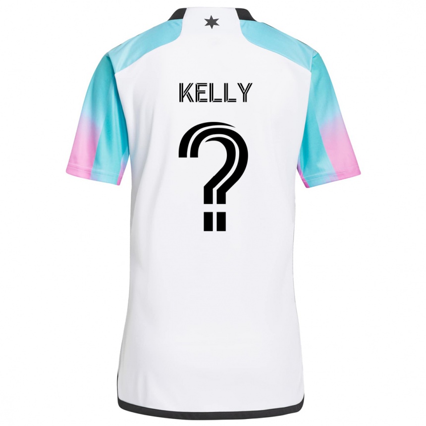 Women Football Oliver Kelly #0 White Blue Black Away Jersey 2024/25 T-Shirt