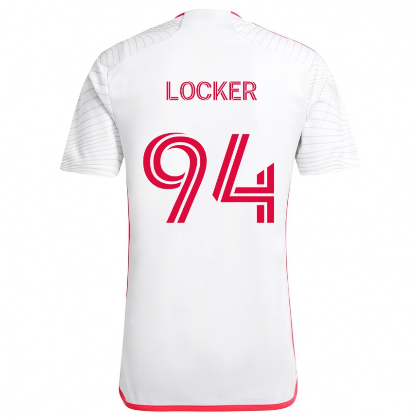 Women Football Carson Locker #94 White Red Away Jersey 2024/25 T-Shirt