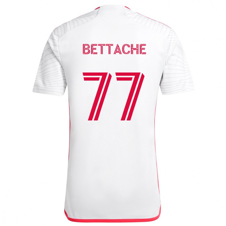 Women Football Faysal Bettache #77 White Red Away Jersey 2024/25 T-Shirt