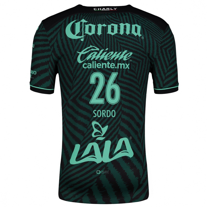 Women Football Ramiro Sordo #26 Black Green Away Jersey 2024/25 T-Shirt