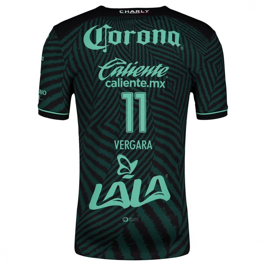 Women Football Duván Vergara #11 Black Green Away Jersey 2024/25 T-Shirt