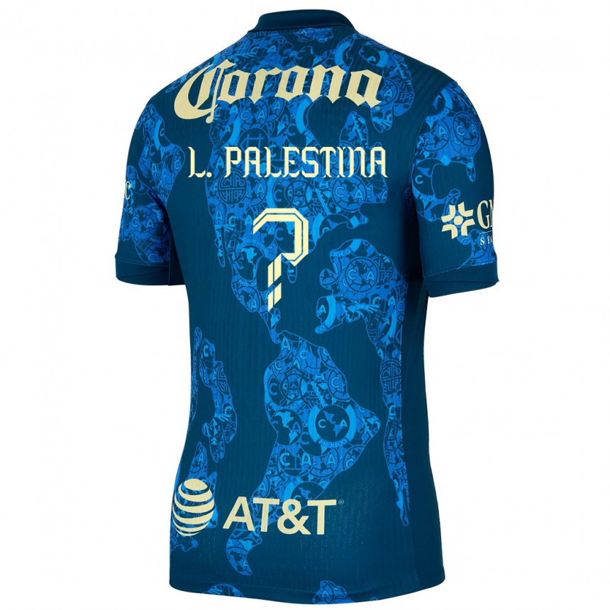 Women Football Leonardo Palestina #0 Blue Yellow Away Jersey 2024/25 T-Shirt