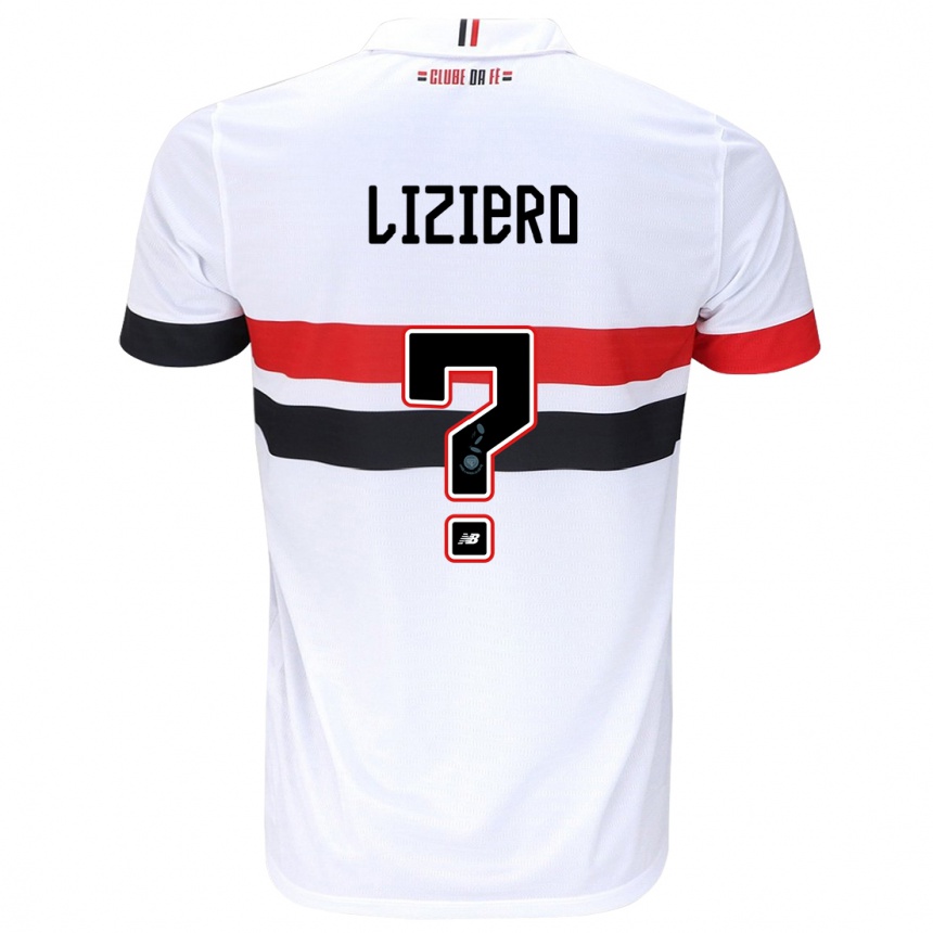 Kids Football Liziero #0 White Red Black Home Jersey 2024/25 T-Shirt