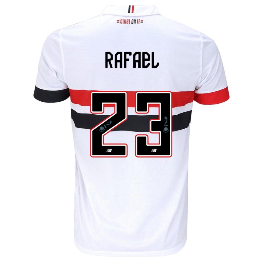 Kids Football Rafael #23 White Red Black Home Jersey 2024/25 T-Shirt