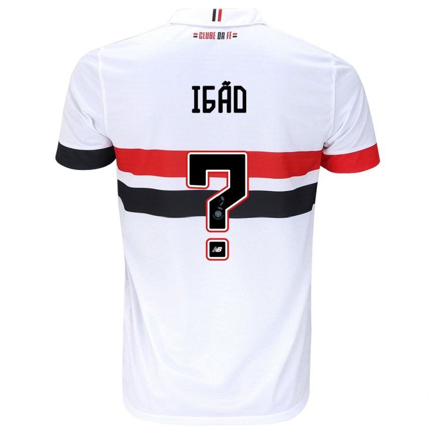 Kids Football Igão #0 White Red Black Home Jersey 2024/25 T-Shirt