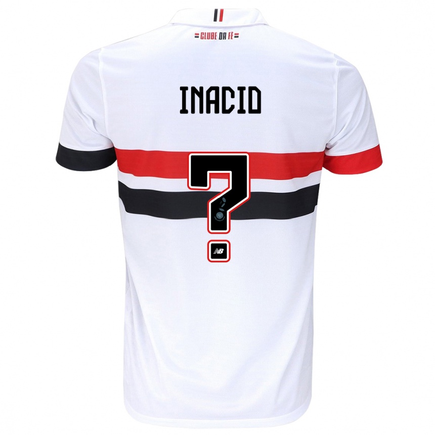 Kids Football Lucas Inácio #0 White Red Black Home Jersey 2024/25 T-Shirt