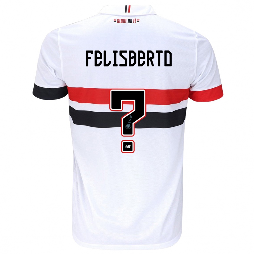 Kids Football Igor Felisberto #0 White Red Black Home Jersey 2024/25 T-Shirt