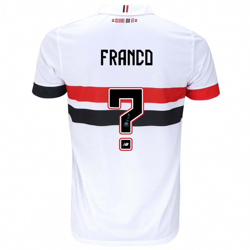 Kids Football Franco #0 White Red Black Home Jersey 2024/25 T-Shirt