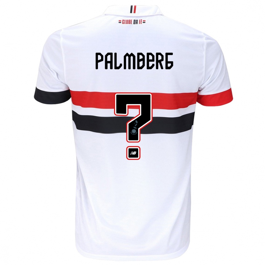 Kids Football Palmberg #0 White Red Black Home Jersey 2024/25 T-Shirt