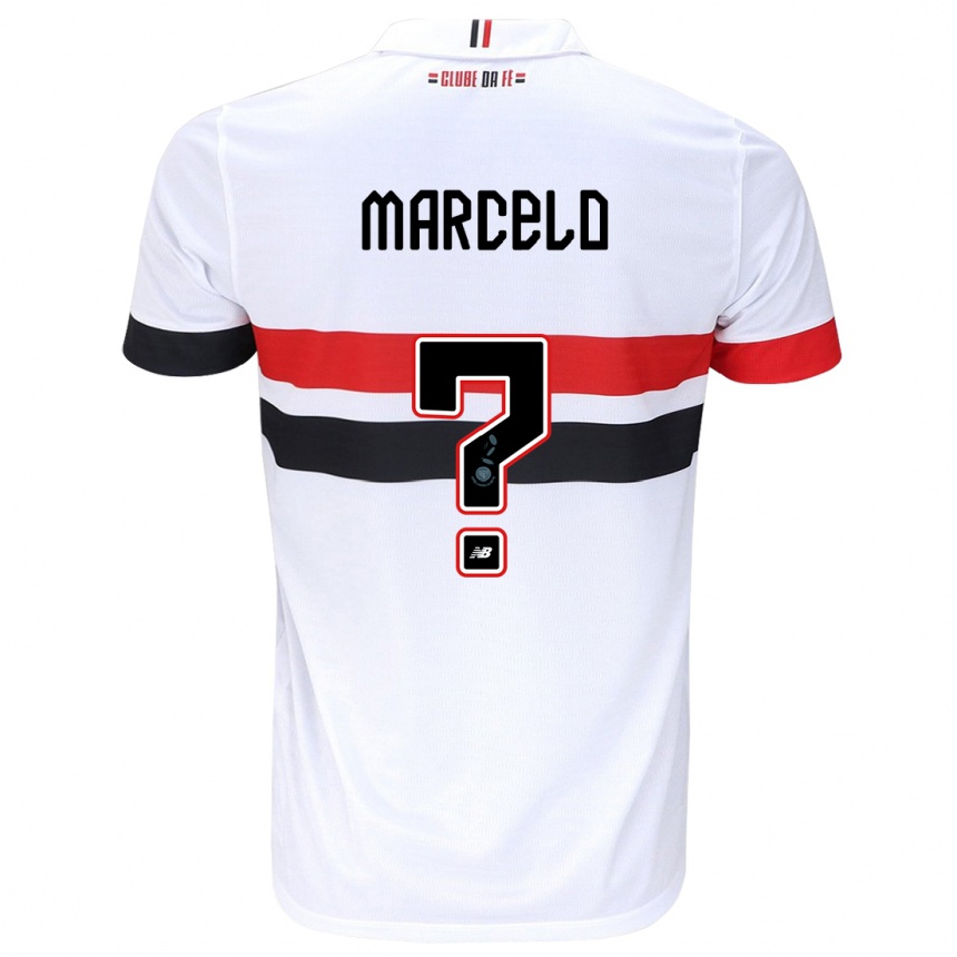 Kids Football Marcelo #0 White Red Black Home Jersey 2024/25 T-Shirt