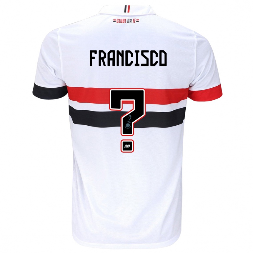 Kids Football Ryan Francisco #0 White Red Black Home Jersey 2024/25 T-Shirt