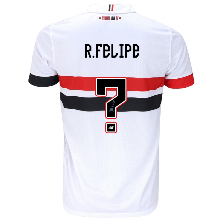 Kids Football Ryan Felipe #0 White Red Black Home Jersey 2024/25 T-Shirt