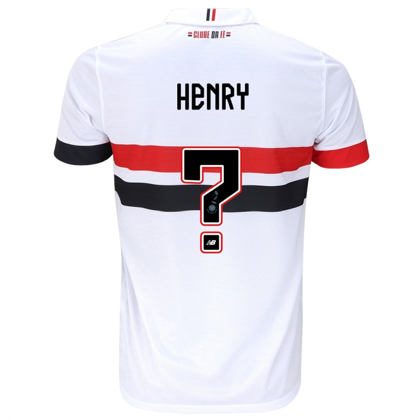 Kids Football Thierry Henry #0 White Red Black Home Jersey 2024/25 T-Shirt