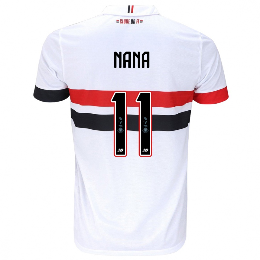 Kids Football Naná #11 White Red Black Home Jersey 2024/25 T-Shirt