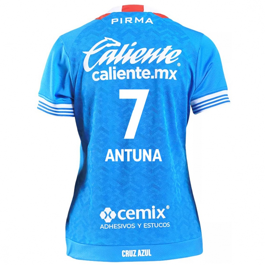 Kids Football Uriel Antuna #7 Sky Blue Home Jersey 2024/25 T-Shirt