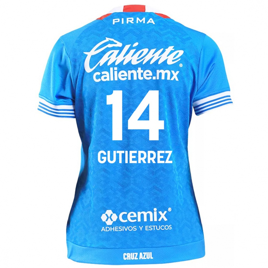 Kids Football Alexis Gutiérrez #14 Sky Blue Home Jersey 2024/25 T-Shirt