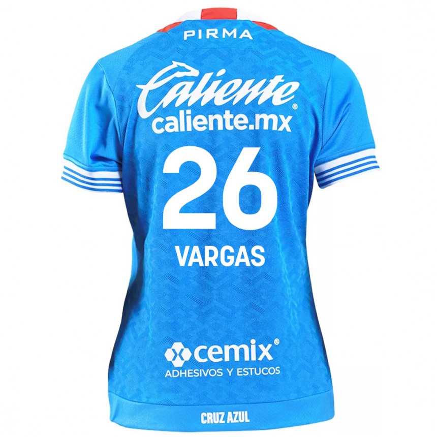 Kids Football Carlos Vargas #26 Sky Blue Home Jersey 2024/25 T-Shirt