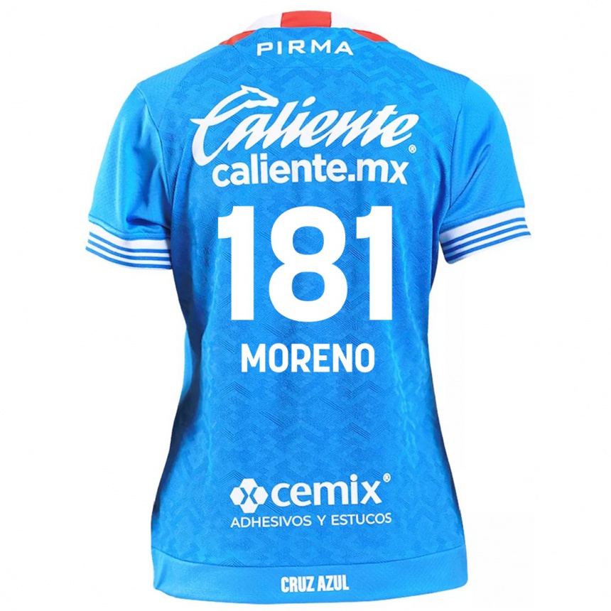 Kids Football Roberto Moreno #181 Sky Blue Home Jersey 2024/25 T-Shirt