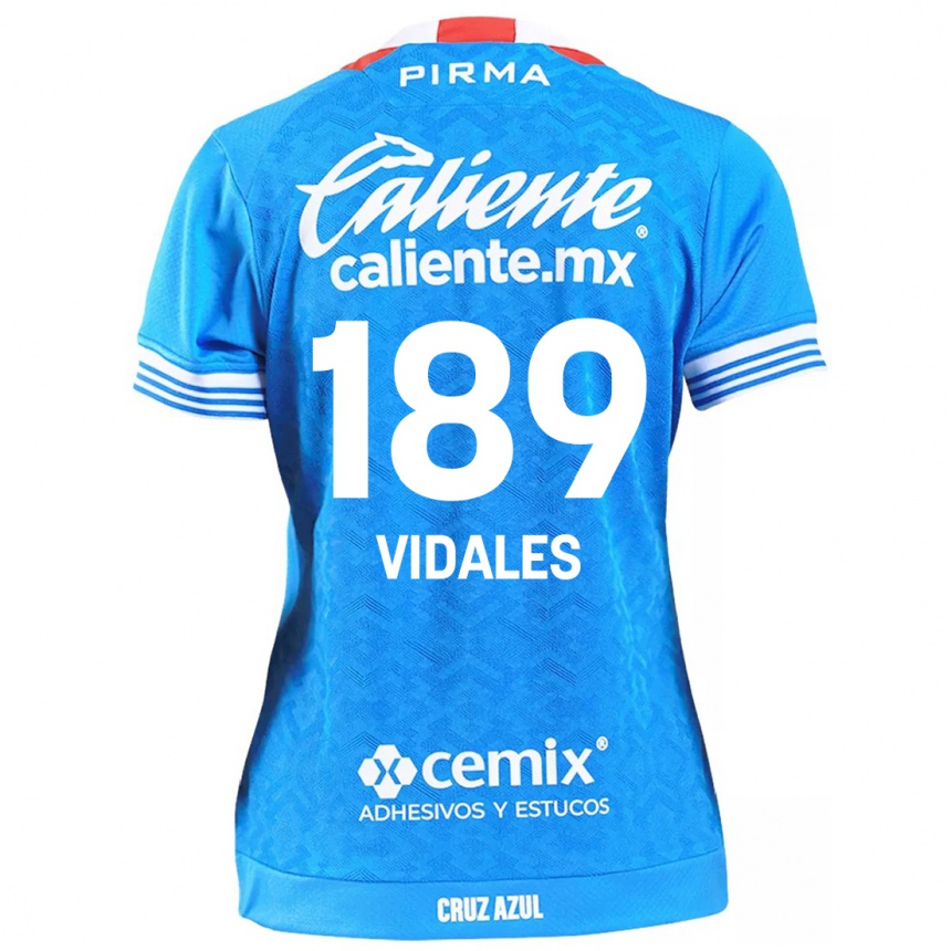 Kids Football Álvaro Vidales #189 Sky Blue Home Jersey 2024/25 T-Shirt