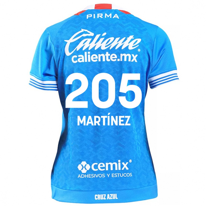 Kids Football César Martínez #205 Sky Blue Home Jersey 2024/25 T-Shirt