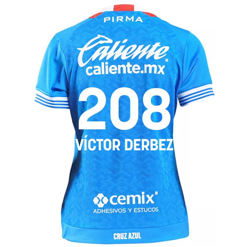 Kids Football Louis Víctor Derbez #208 Sky Blue Home Jersey 2024/25 T-Shirt