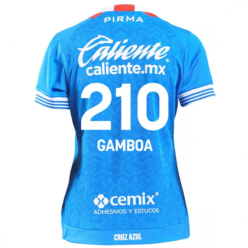 Kids Football Bryan Gamboa #210 Sky Blue Home Jersey 2024/25 T-Shirt