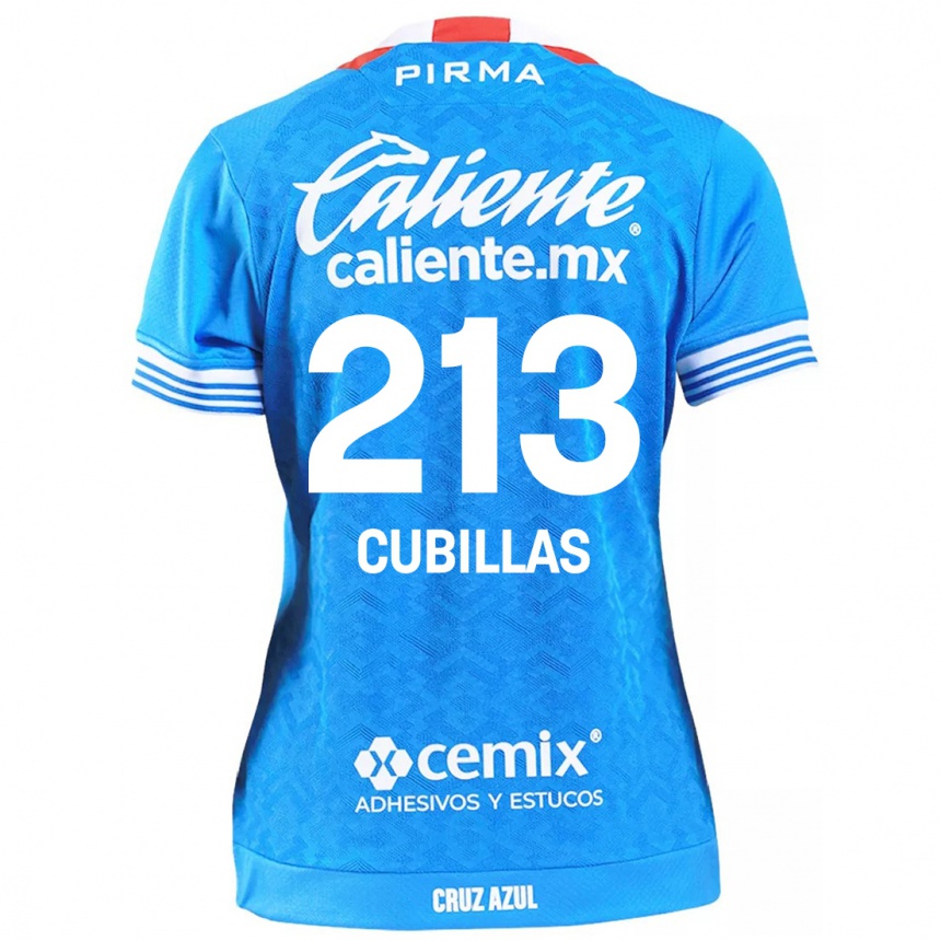 Kids Football Andre Cubillas #213 Sky Blue Home Jersey 2024/25 T-Shirt