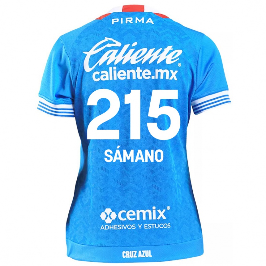 Kids Football Fernando Sámano #215 Sky Blue Home Jersey 2024/25 T-Shirt