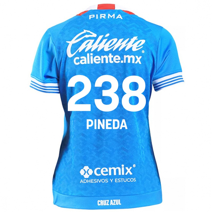 Kids Football Zadiel Pineda #238 Sky Blue Home Jersey 2024/25 T-Shirt